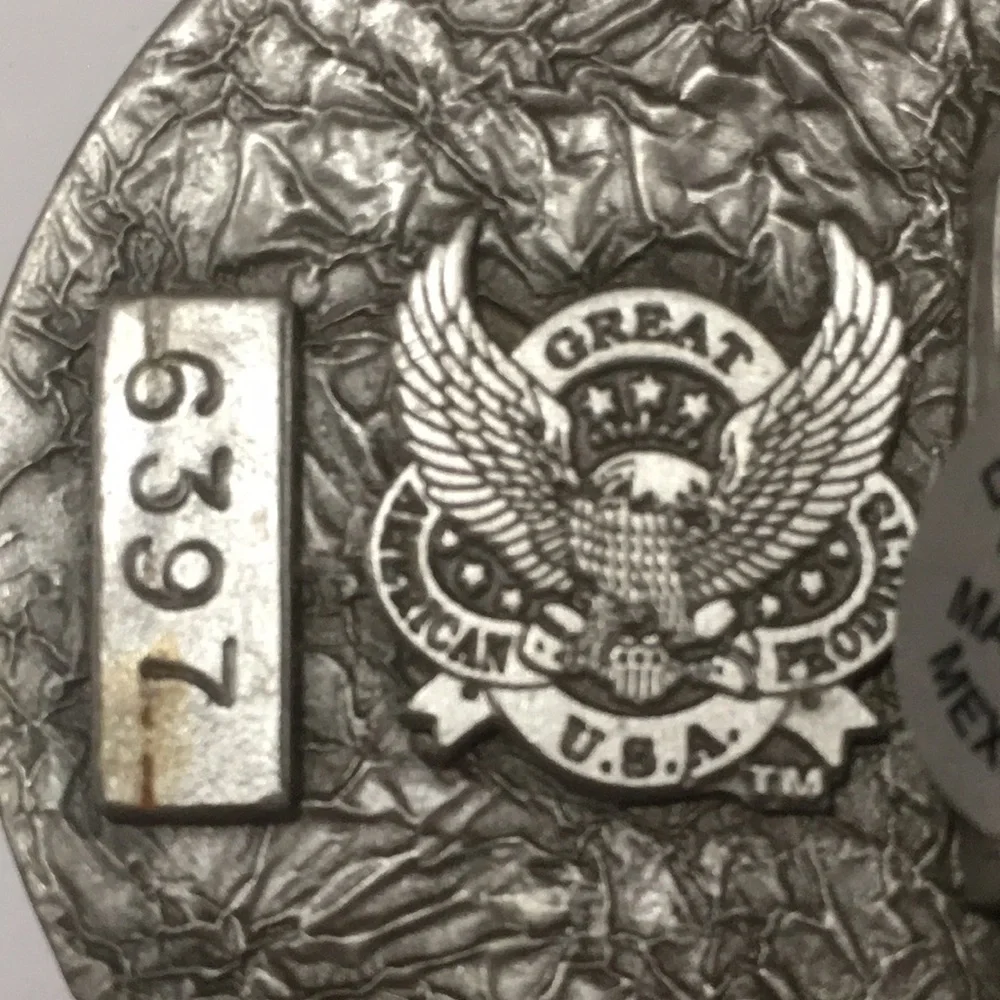 1998 The Great American Buckle Co. Pewter Chad Little NASCAR 97 Buckle